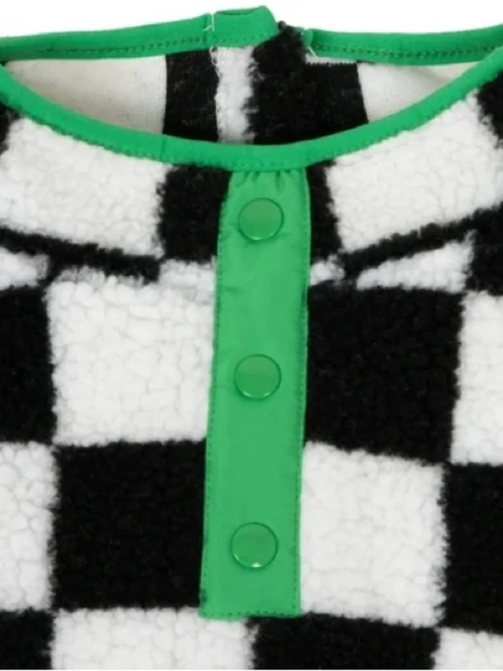 Oodles Checkered Sherpa Dog Jacket